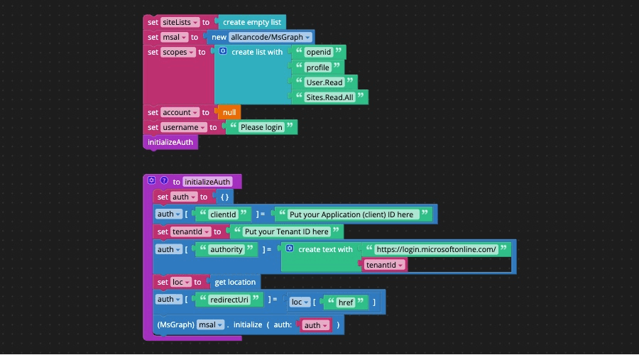 Home page initialization logic