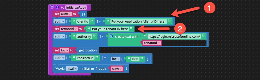 Add registered application IDs to code